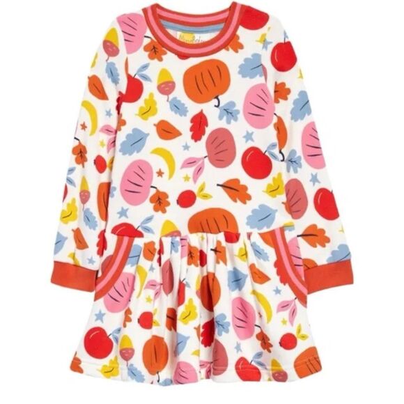 Mini Boden Pumpkin sweatshirt dress - Picture 1 of 6